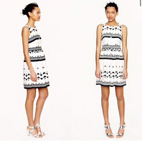 J.Crew Roller Girl Aztec Print Dress - Picture 1 of 5